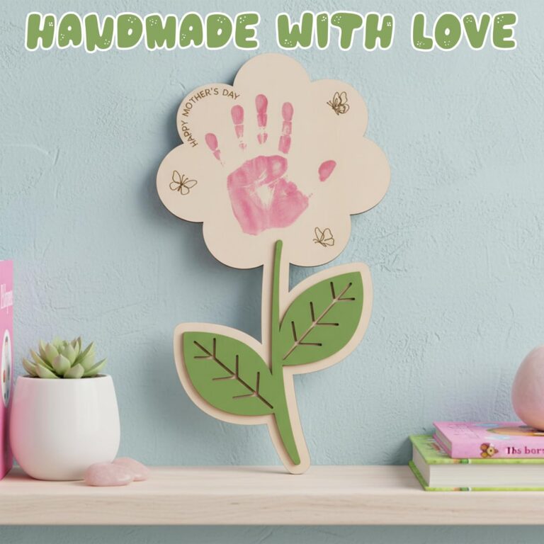 Holidays, gifts Mother's Day Craft Art Handprint Wooden Rose