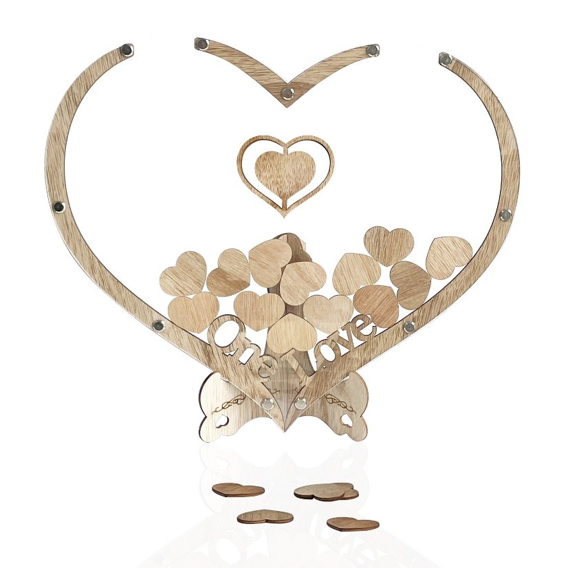 Wedding Sign-in Wedding Celebration Sign Supplies Sign-in Table Heart Shape