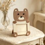 Infant Baptism Animal Photo Frame Set Fox Lion Bear