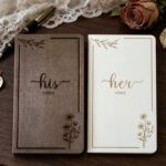 Wedding Supplies Wooden Wedding Vow Book His Her Vows Bride and Groom