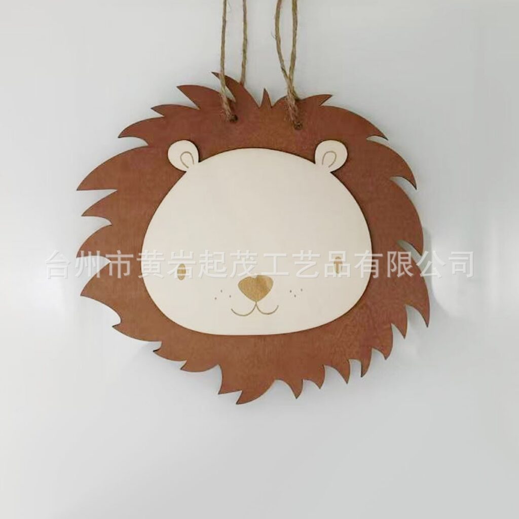 Infant Baptism Wooden Craft Hot-selling Lion Pendant