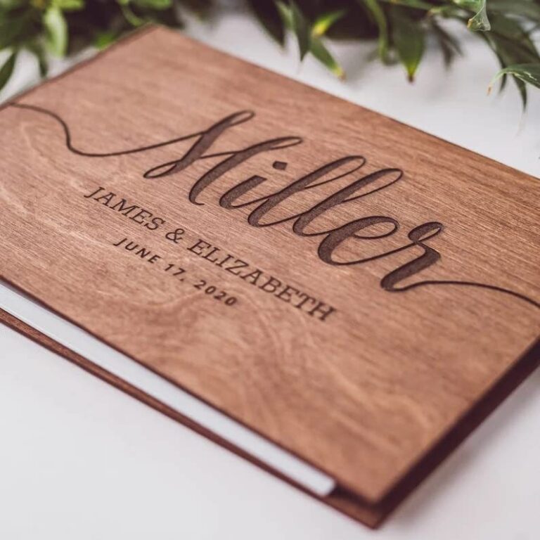 Wedding Sign-in Rustic Style Wooden Personalized Guest Book Wedding Guest Sign-in Book