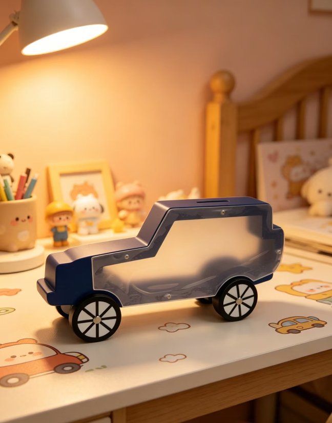 Holidays, gifts Solid Wood Car Shape Piggy Bank