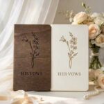 Wedding Supplies Wooden Wedding Vow Book His Her Vows Bride and Groom