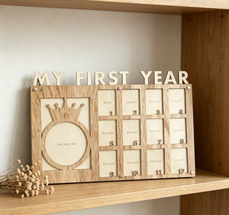 Infant Baptism Baby My First Year First Birthday Photo Frame