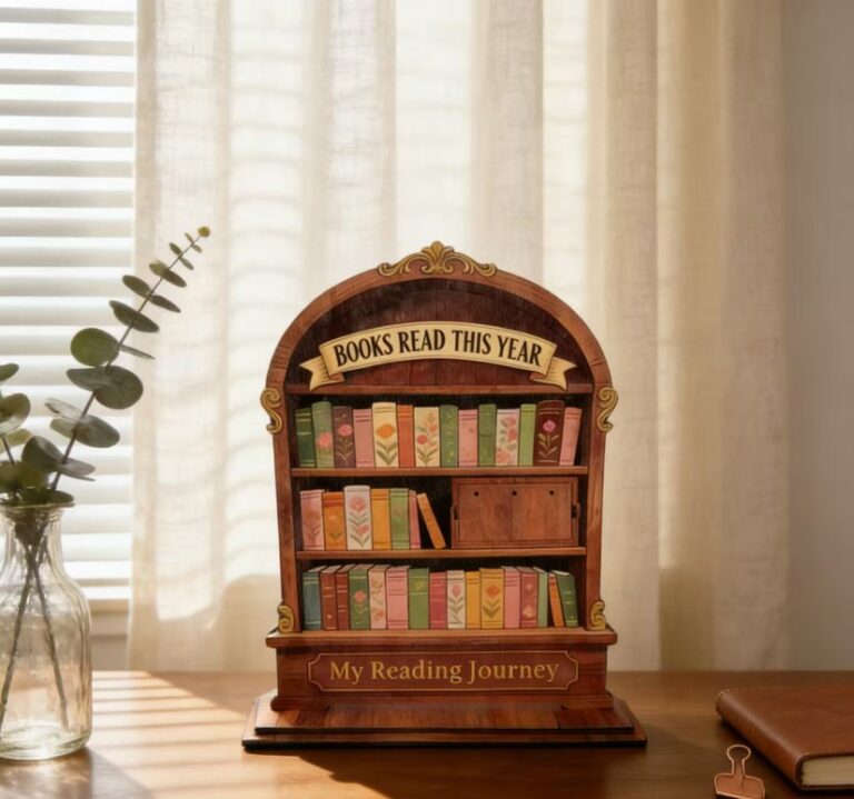 Holidays, gifts Wooden Vintage Books Reading Counter