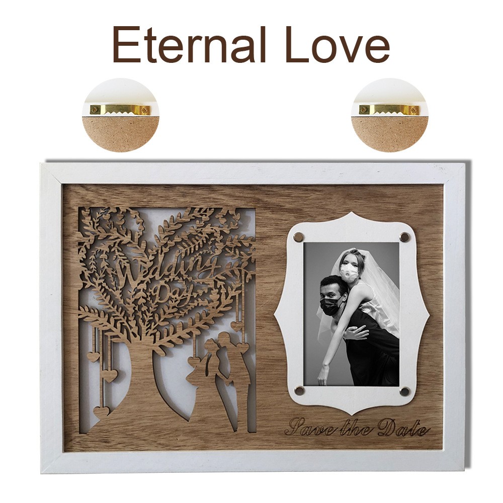 Wedding Supplies Bride and Groom Wedding Wooden Love Photo Frame Personalized Minimalist Home Decoration