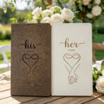 Wedding Supplies Wooden Wedding Vow Book His Her Vows Bride and Groom
