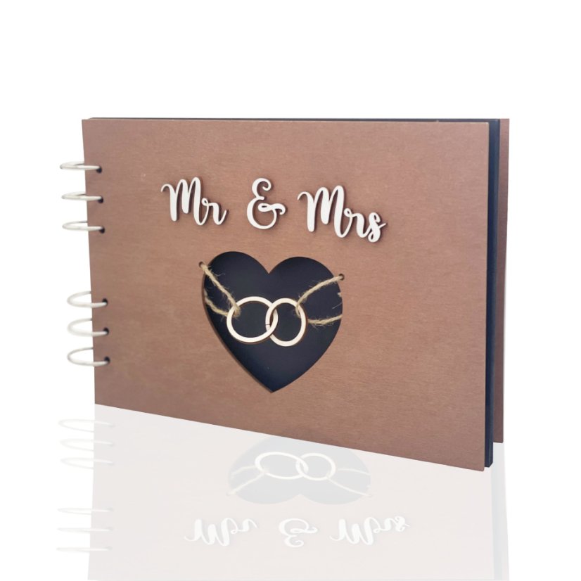 Personalized Photo Album Wooden Personalized Guest Book Wedding Guest Sign-in Book