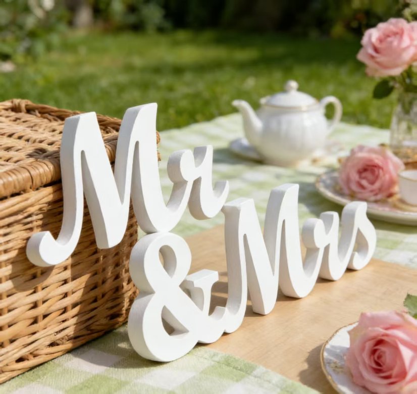 Wedding Supplies Mr & Mrs Uppercase English Letters Wedding Props