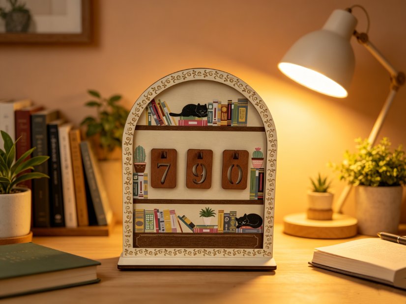 Holidays, gifts Cat Bookshelf Reading Counter