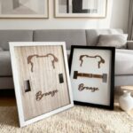 Holidays, gifts Wooden Dog Collar Photo Frame Display Stand