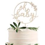 Infant Baptism Wooden Birthday Cake Decoration Insert Sign