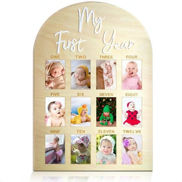 Infant Baptism Newborn First Year Milestone Photo Frame