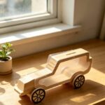 Holidays, gifts Solid Wood Car Shape Piggy Bank