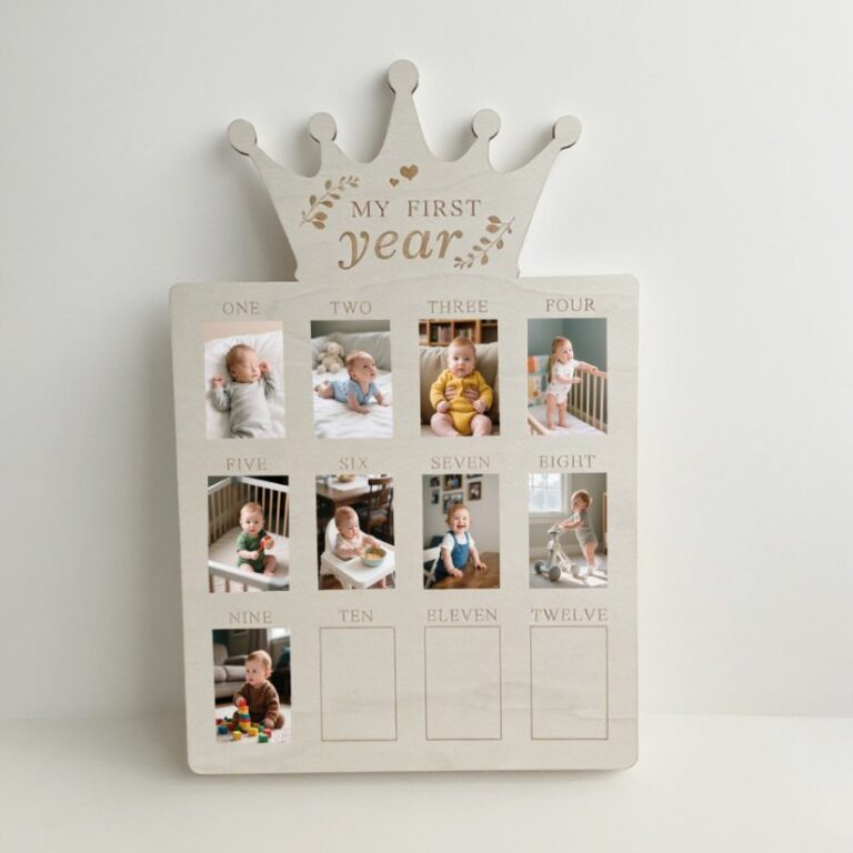 Infant Baptism Baby 100 Days Wooden Photo Frame Photo Wall