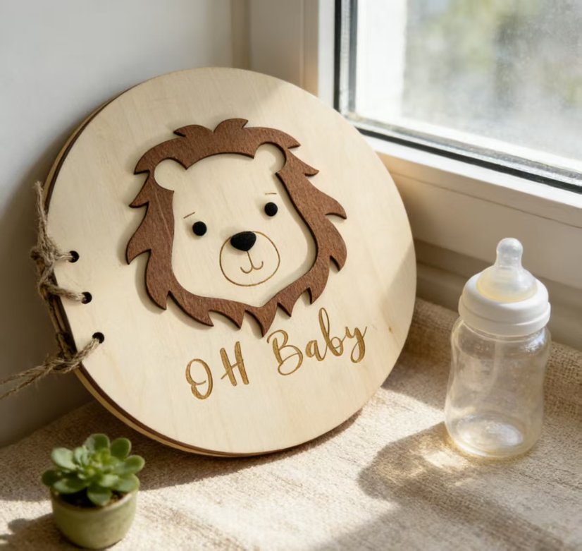 Infant Baptism Three-dimensional Cartoon Creative Gift Shower Guest Message Book