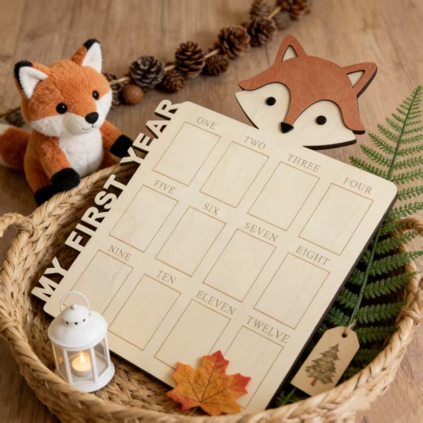 Infant Baptism Newborn Milestone Commemorative Wooden Photo Frame