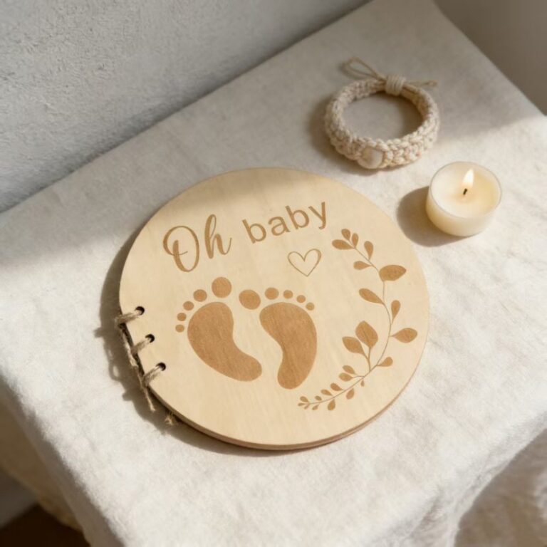 Infant Baptism Footprint Style Book Creative Baby Gift